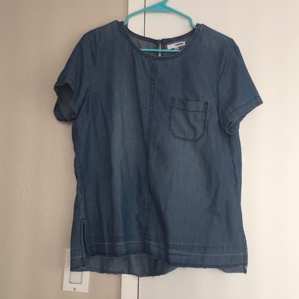 Sonoma Chambray T-Shirt size S blue